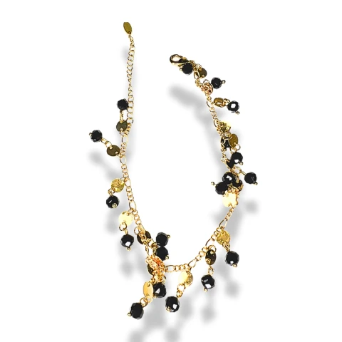 black and gold Anklets